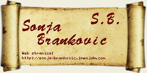 Sonja Branković vizit kartica
